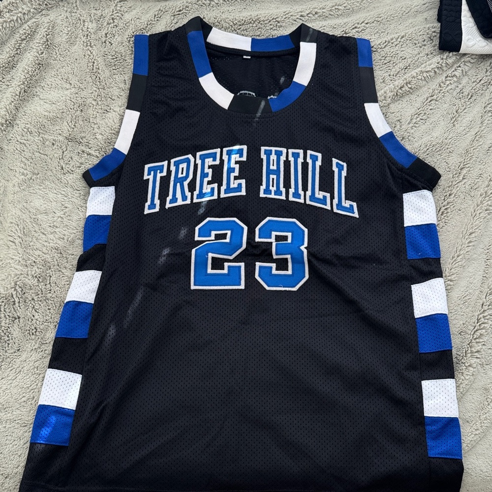 Nathan Scott Tree Hill Black and Blue Men's Jersey